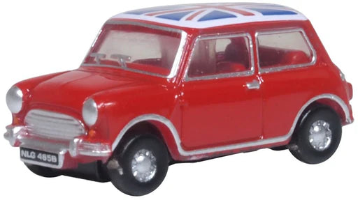 Oxford Diecast 120MN001 - Mini Car Tartan Red/Union Jack