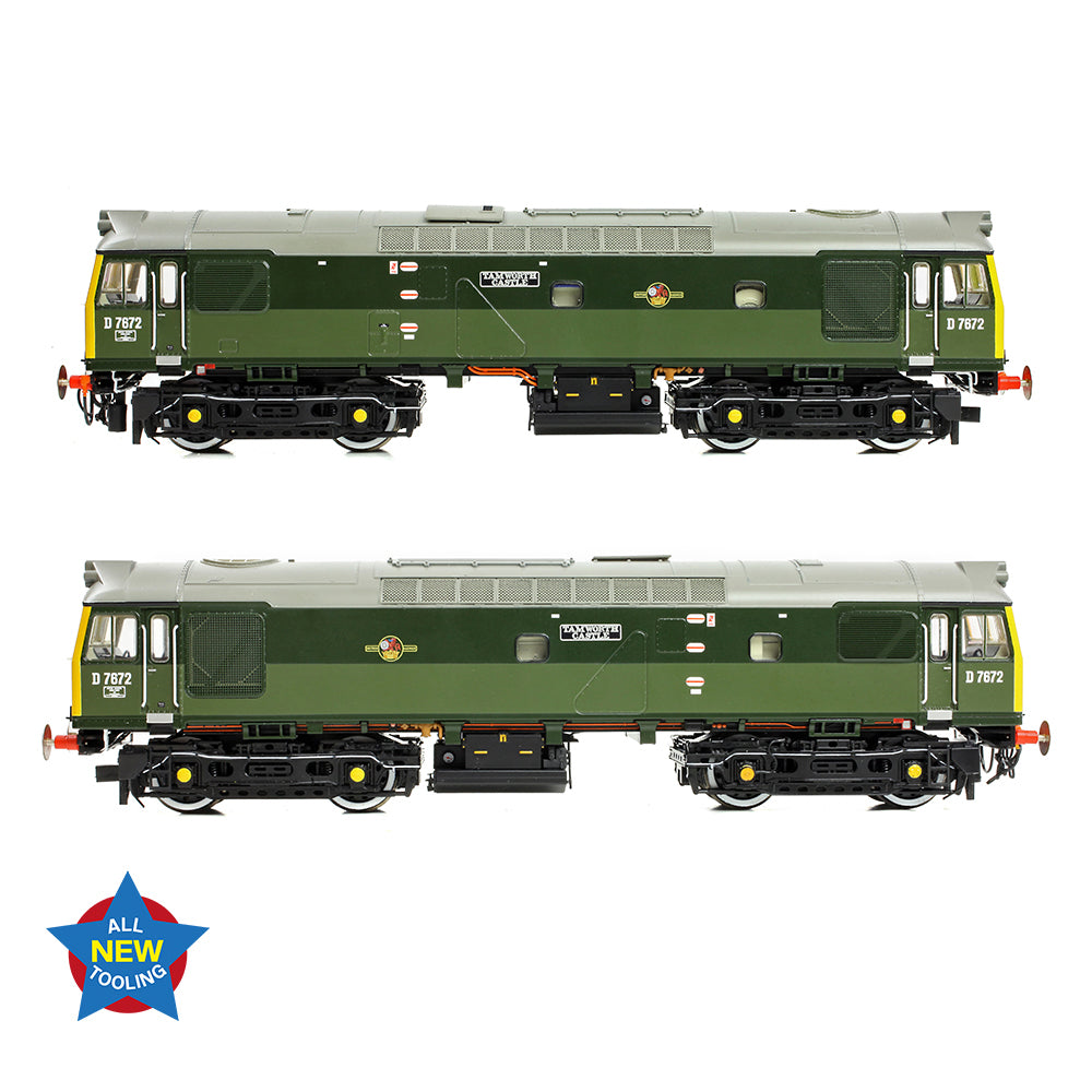 Bachmann 32-334 - Class 25/3 D7672 'Tamworth Castle' BR Two-Tone Green (Full Yellow Ends)