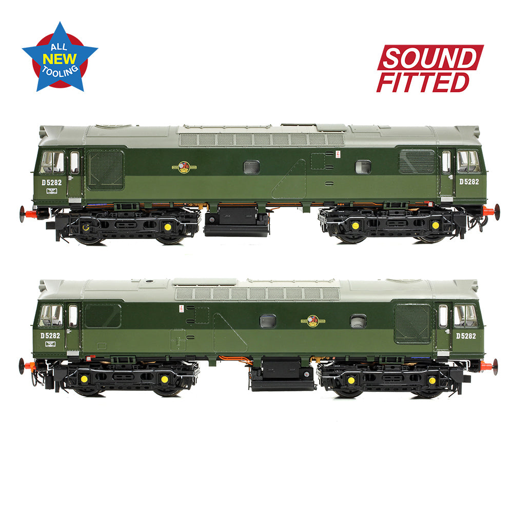 Bachmann 32-341SF - Class 25/2 D5282 BR Two-Tone Green (Small Yellow Panels)