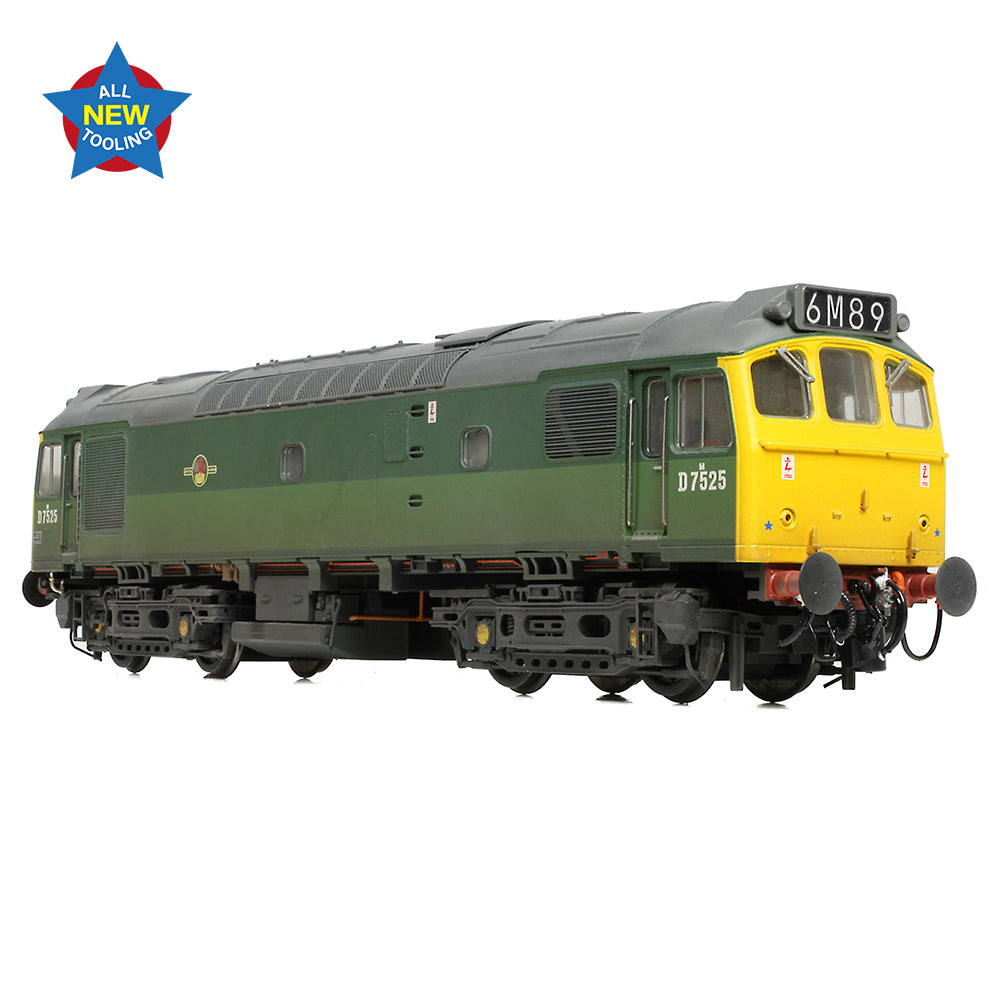 Bachmann 32-342 - Class 25/2 D7525 BR Two-Tone Green (Full Yellow Ends) [W]