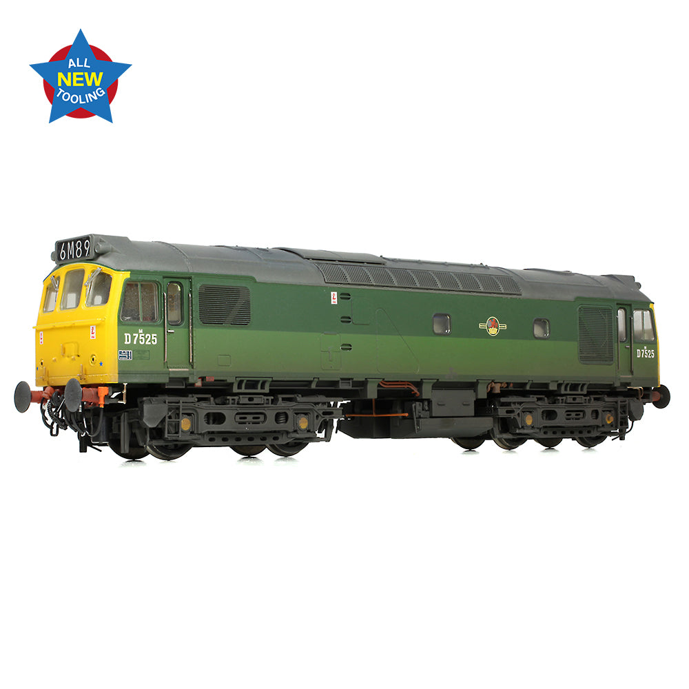 Bachmann 32-342 - Class 25/2 D7525 BR Two-Tone Green (Full Yellow Ends) [W]