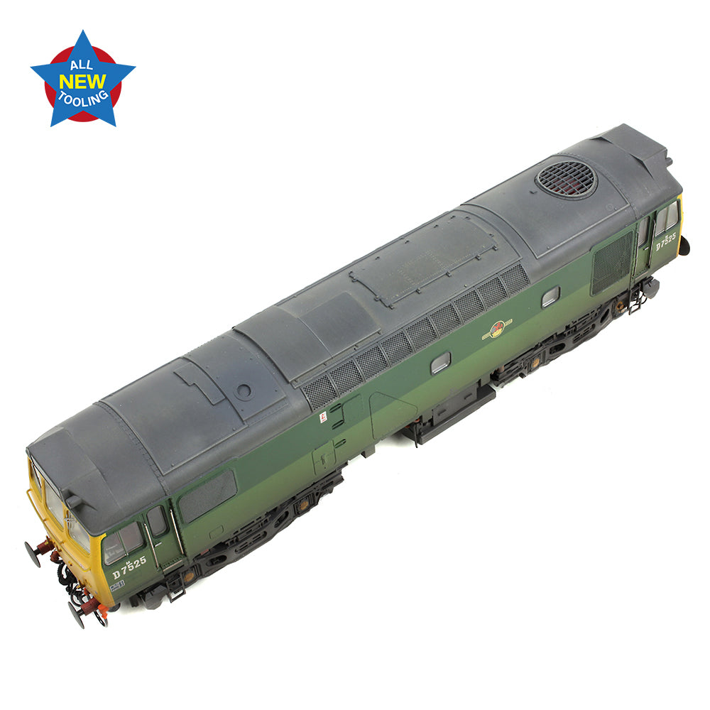 Bachmann 32-342 - Class 25/2 D7525 BR Two-Tone Green (Full Yellow Ends) [W]