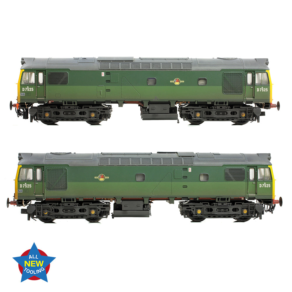 Bachmann 32-342 - Class 25/2 D7525 BR Two-Tone Green (Full Yellow Ends) [W]