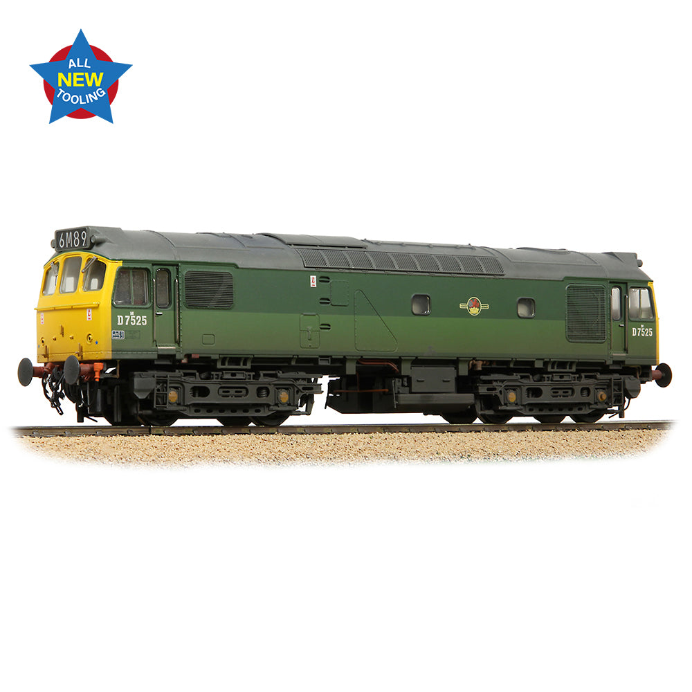 Bachmann 32-342 - Class 25/2 D7525 BR Two-Tone Green (Full Yellow Ends) [W]