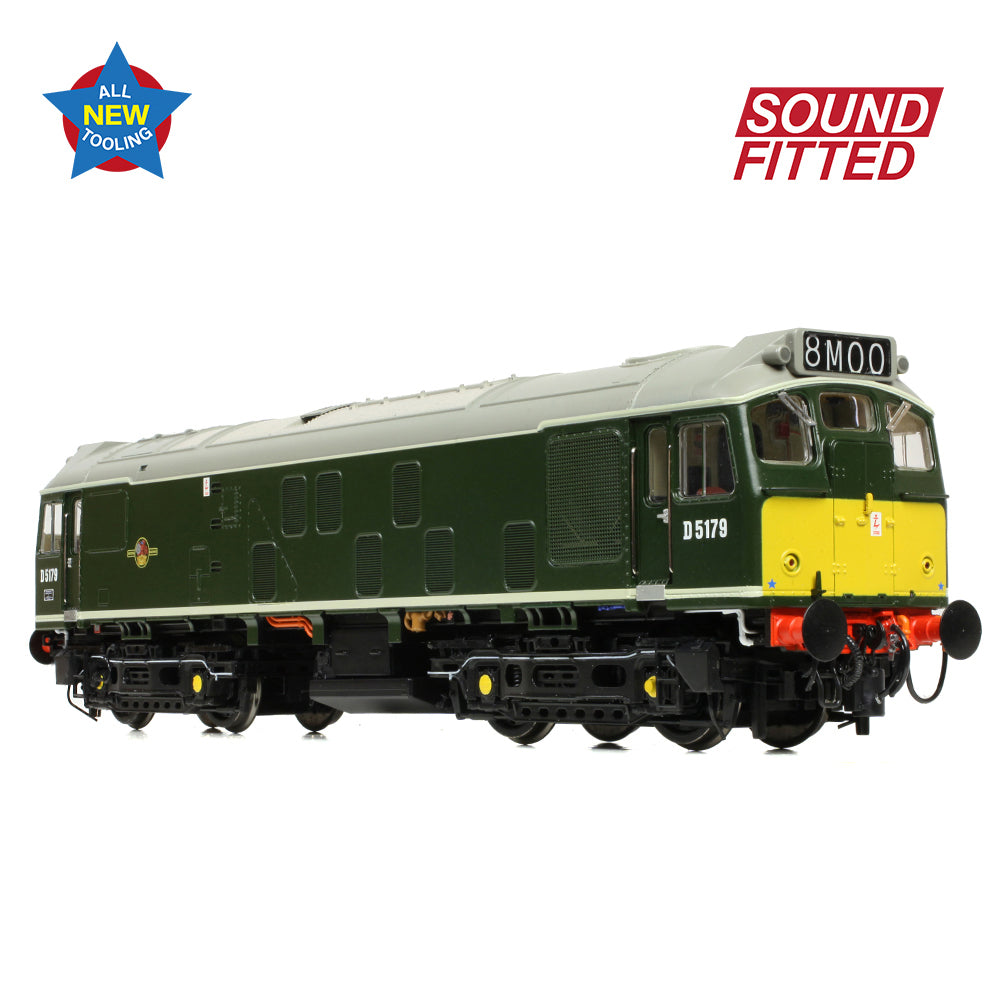 Bachmann 32-343ASF - Class 25/1 D5179 BR Green (Small Yellow Panels)