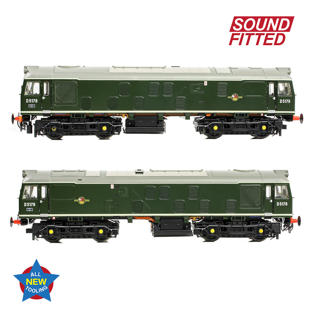 Bachmann 32-343ASF - Class 25/1 D5179 BR Green (Small Yellow Panels)