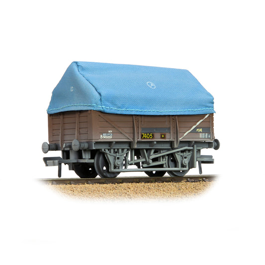 Bachmann 33-085D - 5 Plank China Clay Wagon BR Bauxite (TOPS) With Hood [Weathered]