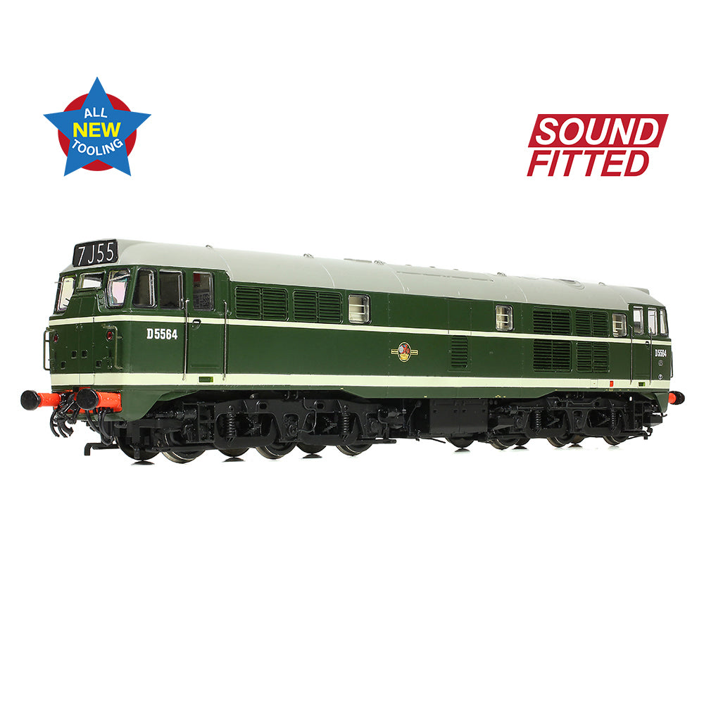 Bachmann 35-801SF - Class 30 D5564 BR Green (Late Crest)