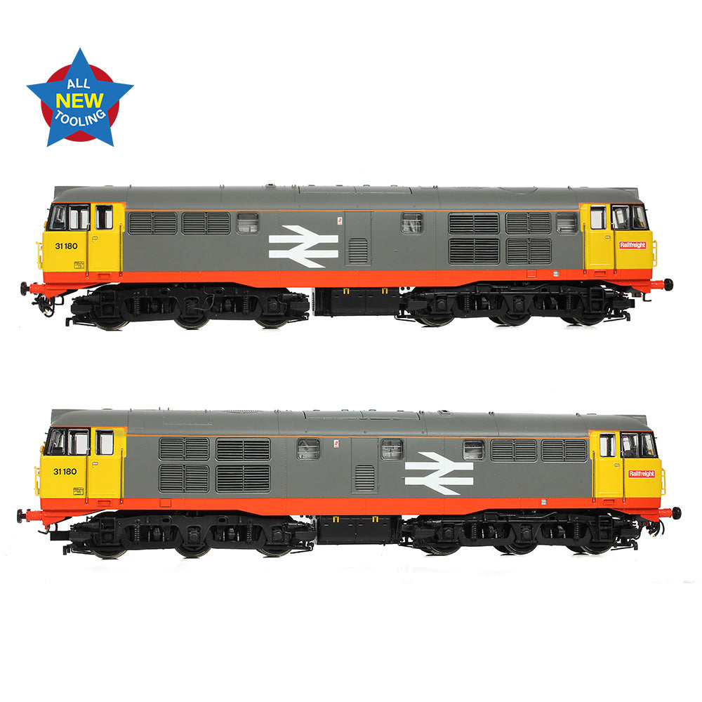 Bachmann 35-821 - Class 31/1 Refurbished 31180 BR Railfreight (Red Stripe)