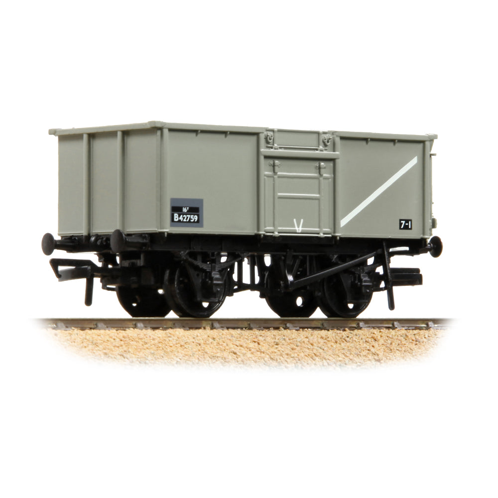 Bachmann 37-227C - BR 16T Steel Mineral Wagon Top Flap Doors BR Grey (Early)