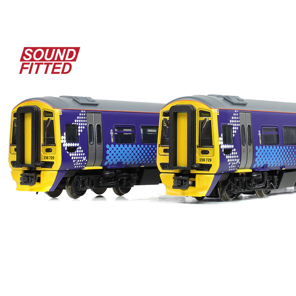 Graham Farish 371-851ASF - Class 158 2-Car DMU 158729 Scotrail Saltire (SOUND FITTED)