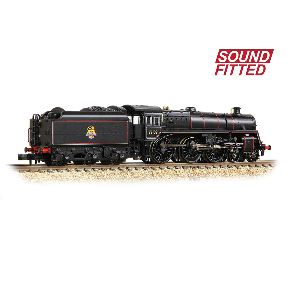 Graham Farish 372-727ASF - BR Standard 5MT with BR1B Tender 73109 BR Lined Black (Early Emblem)