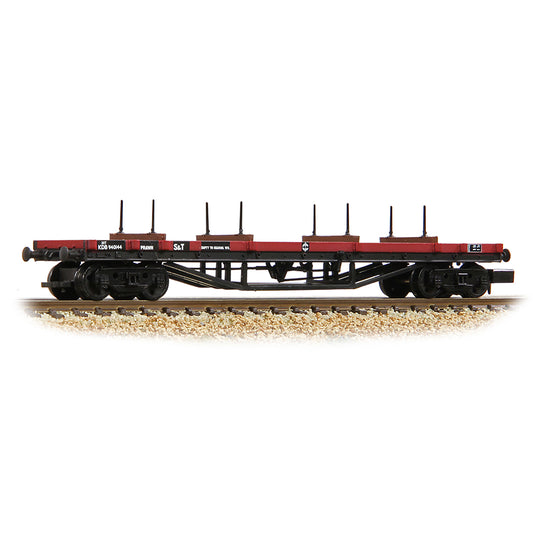 Graham Farish 373-925C - 30 Ton Bogie Bolster BR Gulf Red With Load