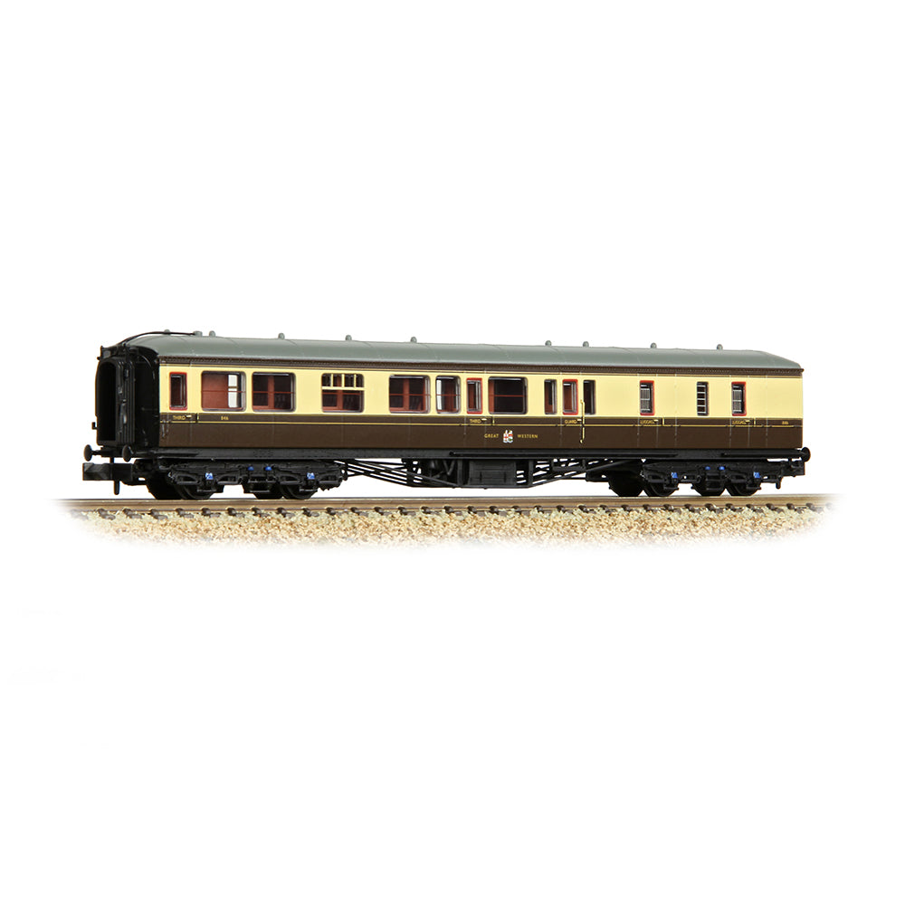 Graham Farish 374-511B - GWR Hawksworth Brake Third Corridor GWR Chocolate & Cream