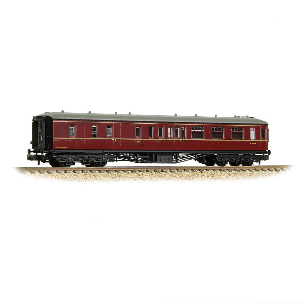 Graham Farish 374-512A - GWR Hawksworth Brake Second Corridor BR Maroon