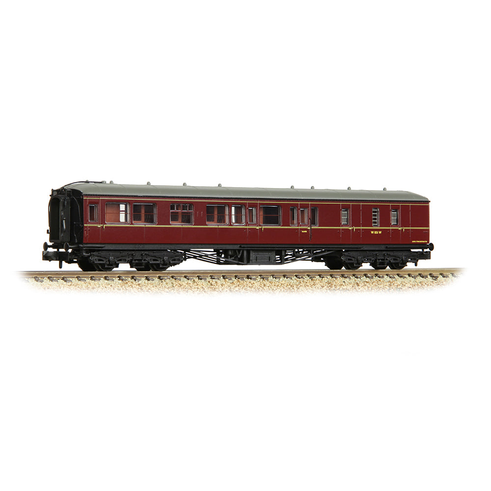 Graham Farish 374-512A - GWR Hawksworth Brake Second Corridor BR Maroon