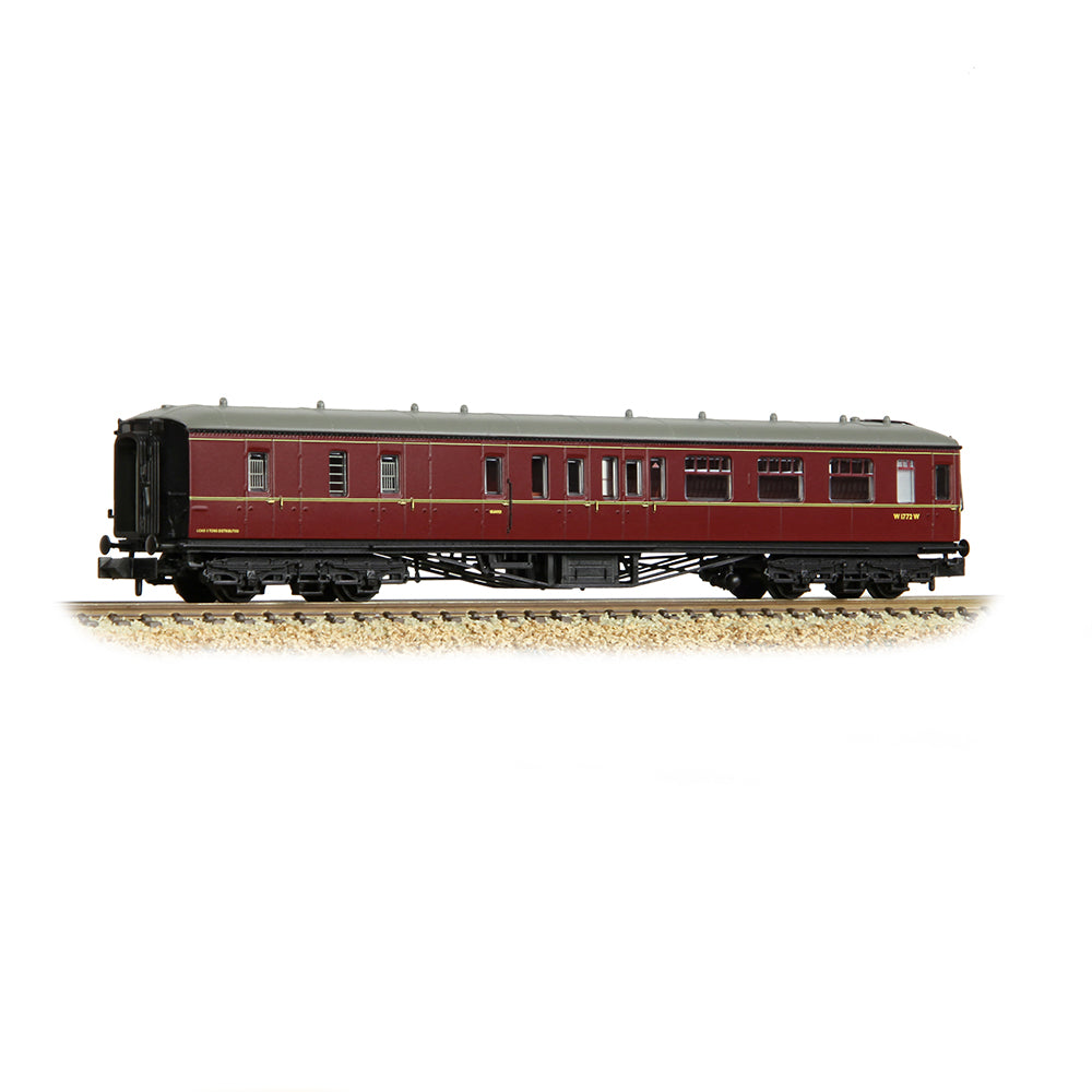 Graham Farish 374-512B - GWR Hawksworth Brake Second Corridor BR Maroon