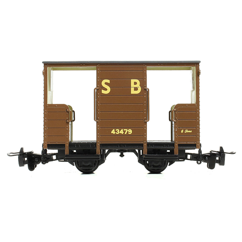 Bachmann Narrow Gauge 393-101A - RNAD Open-End Brake Van Statfold Barn Railway Brown