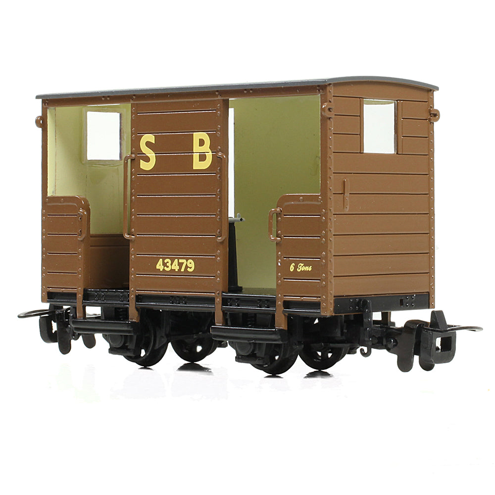 Bachmann Narrow Gauge 393-101A - RNAD Open-End Brake Van Statfold Barn Railway Brown