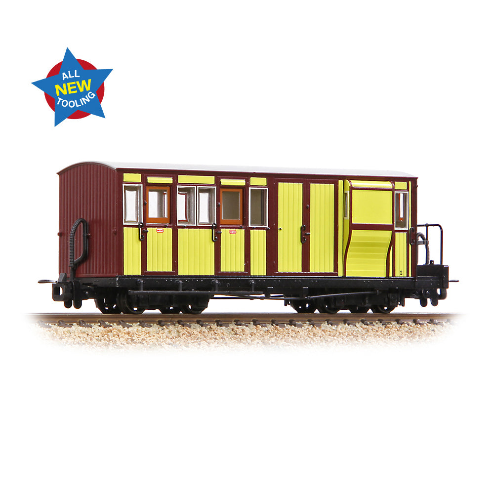 Bachmann Narrow Gauge 394-081 - Ffestiniog Railway Passenger Brake Third FR Yellow & Crimson