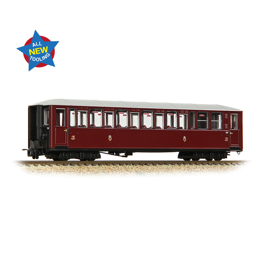 Bachmann Narrow Gauge 394-101A - Ffestiniog Railway 'Tin Car' Saloon Third No. 120 FR Maroon