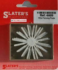 Slaters Plastikard 4A09 - Wire Fencing Posts Unpainted