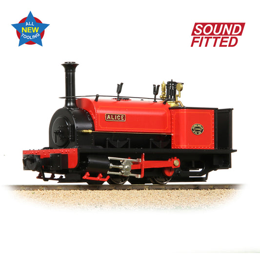 Bachmann NG7 71-025SF - Quarry Hunslet 0-4-0ST 'Alice' Dinorwic Quarry Red (Sound Fitted)