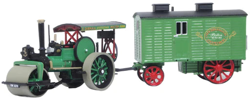 Oxford Diecast 76APR004 - Fred Dibnah Aveling & Porter Road Roller (Betsy) & Wagon