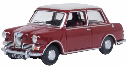 Oxford Diecast 76RE004 - Riley Elf Damask Red / Whitehall Beige