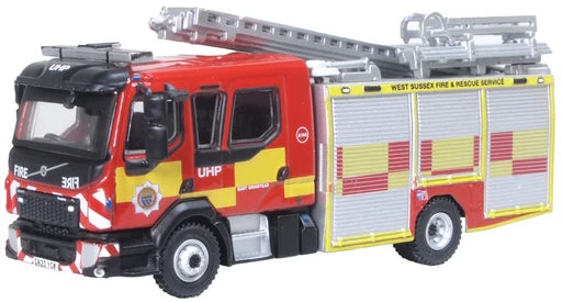 Oxford Diecast 76VEO004 - Volvo FL Emergency One Pump Ladder, West Sussex Fire & Rescue