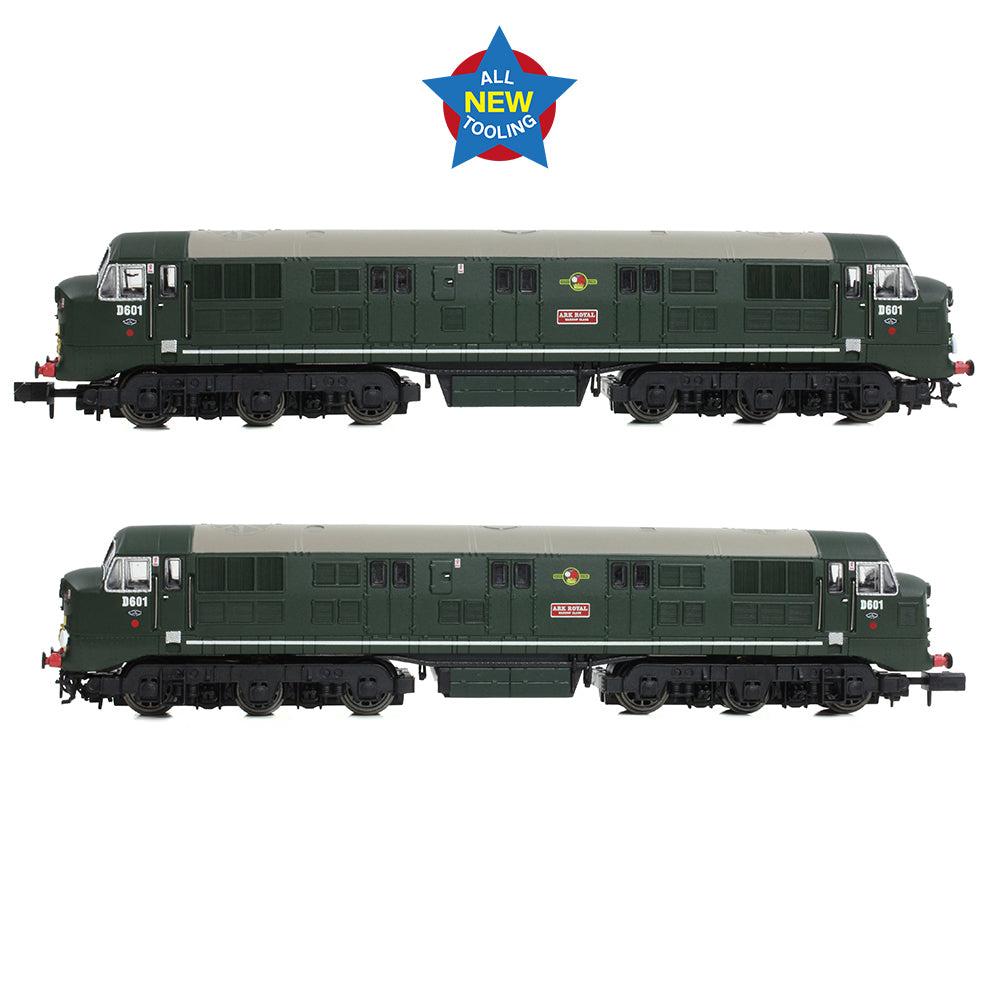 EFE Rail E84526 - Class 41 Warship 'Ark Royal' D601 BR Green (Small Yellow Panels) Disc Headcode