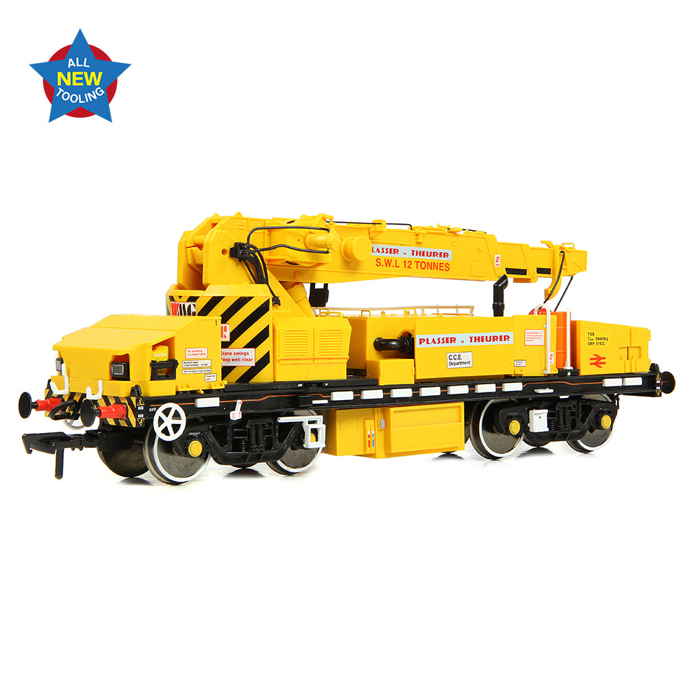 EFE Rail E87047 - Plasser 12T YOB Diesel-Hydraulic Crane DRP81522 BR Departmental Yellow