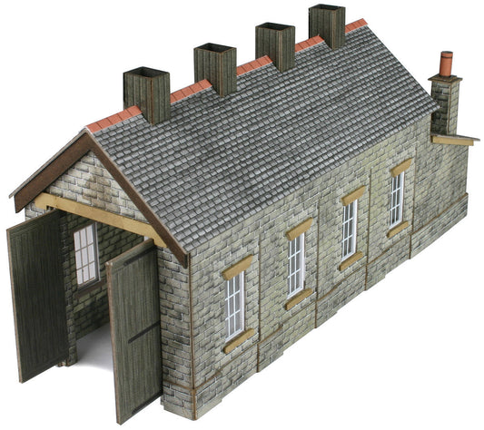 Metcalfe PN932 - Engine Shed Stone Built Single Track