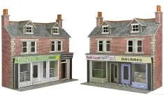 Metcalfe PO306 - Low Relief Terraced Shop Fronts (Red Brick)