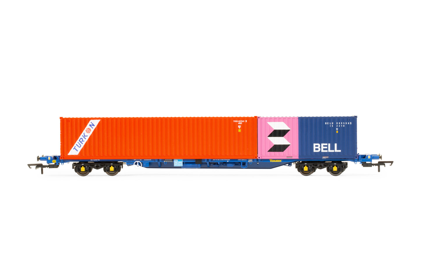 Hornby R60224 - Touax KFA Wagon 'Turkon' 40ft & 'Bell' 20ft Containers