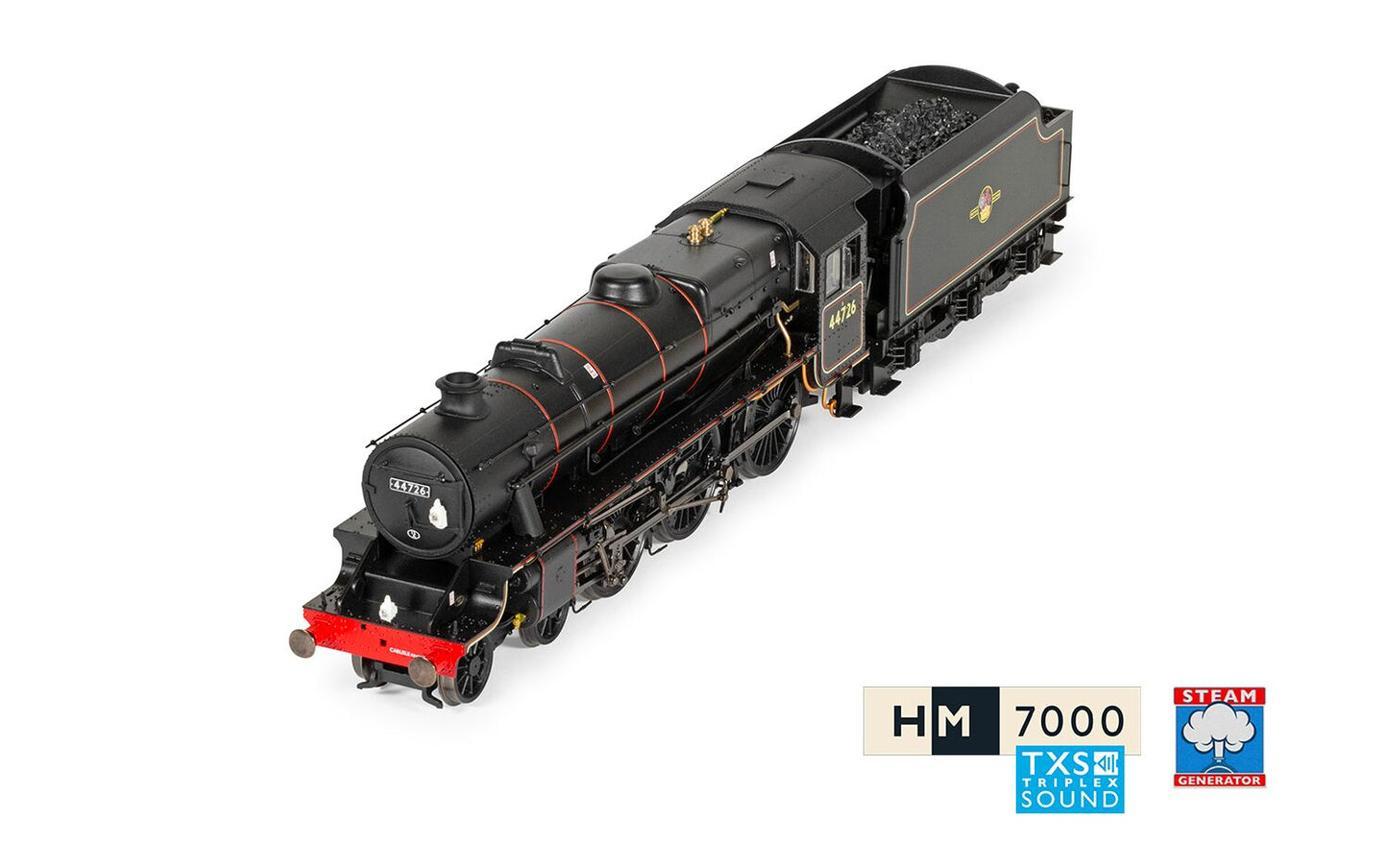 Hornby R30225SS - BR, Stanier 5MT 'Black 5', 4-6-0, 44726 With Steam Generator