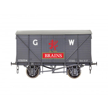 Dapol 7F-066-006 - Great Western Standard 12T Van Grey 1232545 Brains