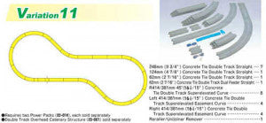 Kato Unitrack 20-870 - (V11) Double Track Banked Curve Track Set