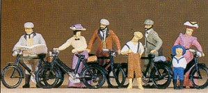 Preiser 12129 - Standing Cyclists Around 1900