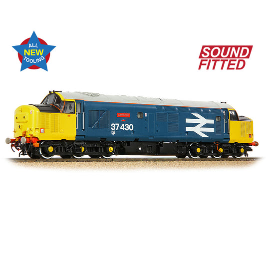 Bachmann 35-335SF - Class 37/4 Refurbished 37430 'Cwmbran' BR Blue (Large Logo)