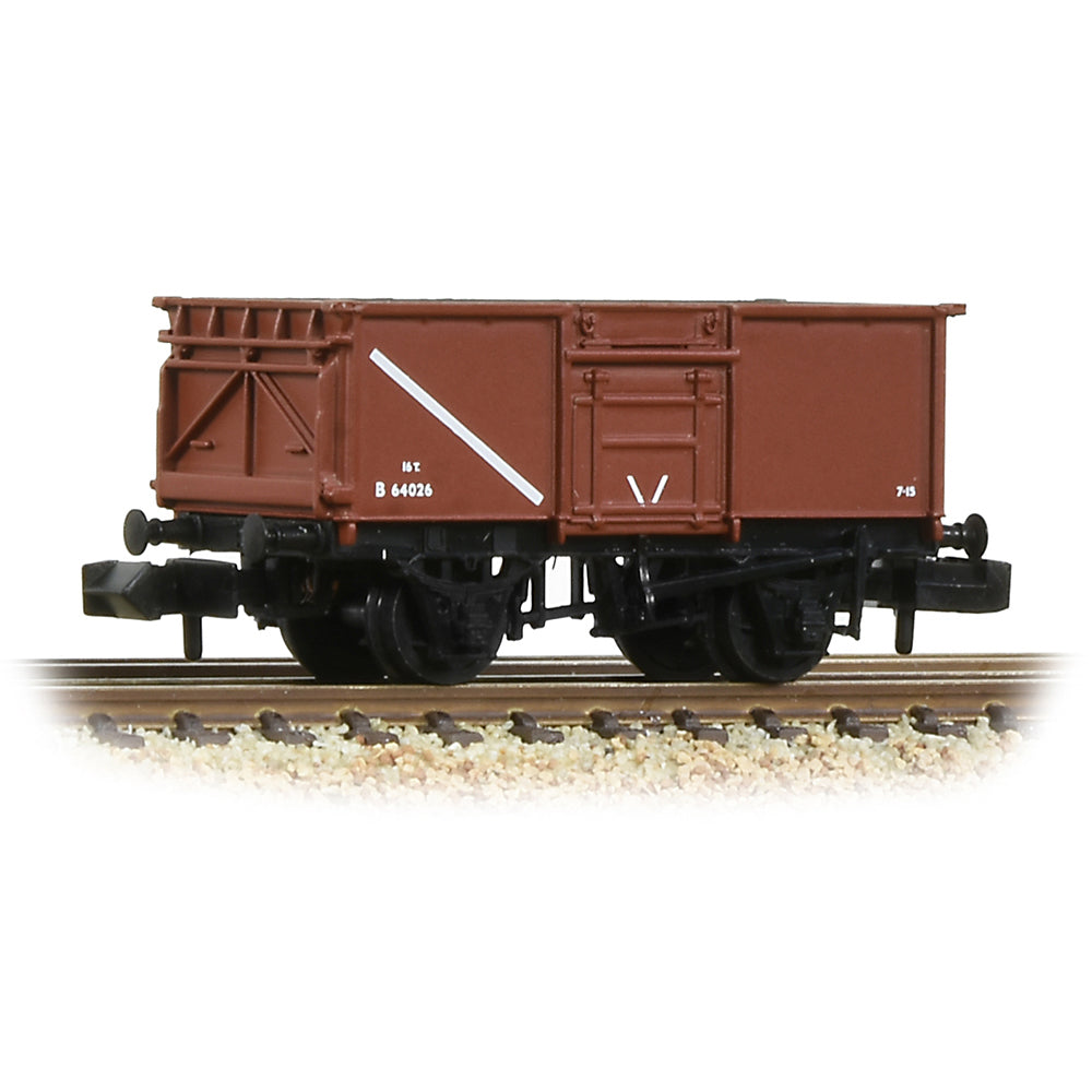 Graham Farish 377-226B - BR 16t Steel Mineral Wagon in BR Bauxite (Early)