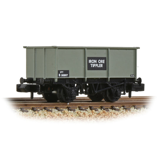 Graham Farish 377-275C - BR 27 Ton Steel Tippler Wagon in BR Grey 'Iron Ore'