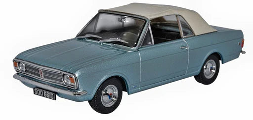 Oxford Diecast 43CCC001A - Ford Cortina MkII Crayford Convertible - Blue Mink
