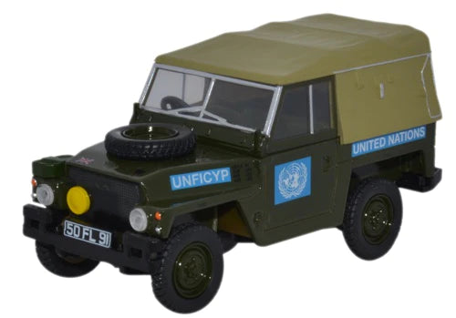 Oxford Diecast 43LRL001 - Land Rover 1/2 Ton Lightweight United Nations