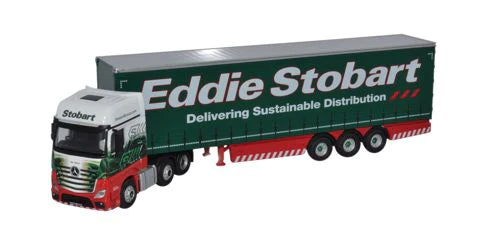 Oxford Diecast 76MB001 - Mercedes Actros MP4 GSC Curtainside Eddie Stobart