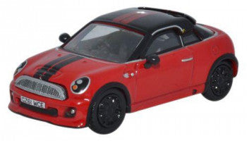 Oxford Diecast 76MC003 - Mini Coupe Chilli Red/Black