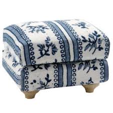 Streets Ahead DF891 - Blue/White Footstool