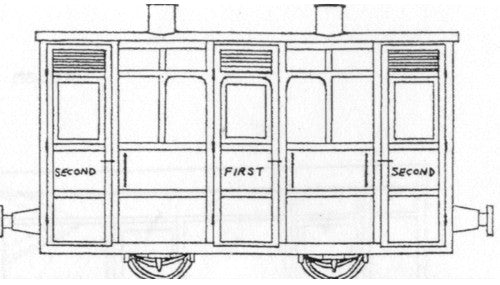 Dundas Models DM44 - Festiniog & Blaenau 4-Wheel 1st/2nd Class Coach