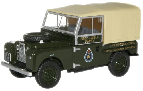 Oxford Diecast LAN188008 - Civil Defence Corps Land Rover 88" Canvas