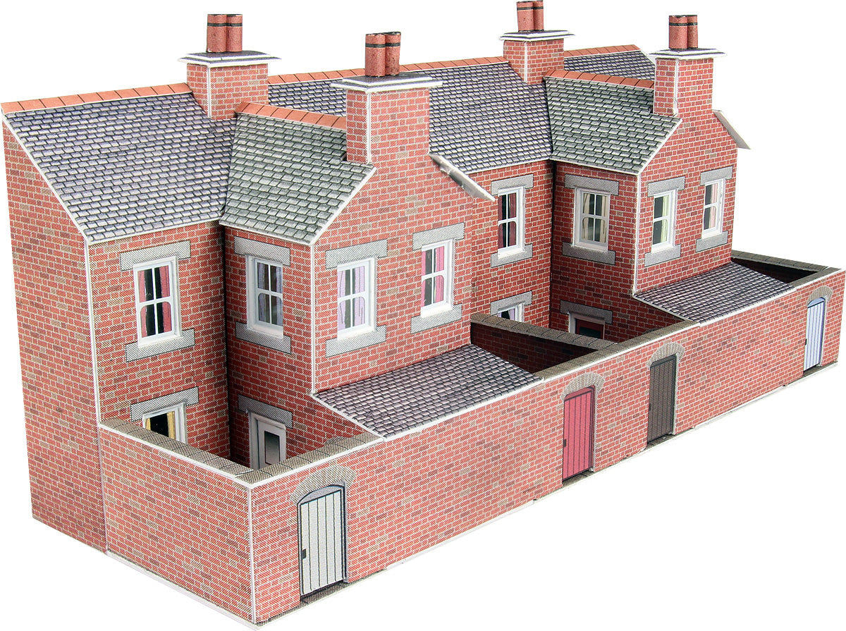 Metcalfe PN176 - Low Relief Red Brick Terraced House Backs